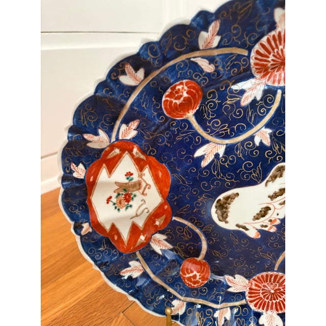 Late 19th Century Late 19th Century Meiji Period Large Imari Platter With Cat For Sale - Image 5 of 10