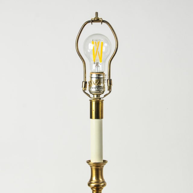 1970s Fredrick Cooper Barley Twist Brass Lamp For Sale - Image 12 of 18