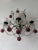 French Amethyst Murano Drops Crystal Prisms Spear Stars Sconces, Circa 1920 For Sale - Image 10 of 14