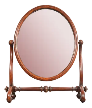 William IV Mahogany Oval Swing Dressing Mirror with Foxed Mercury Plate, 1835