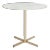 Round Side Table in White & Brass For Sale