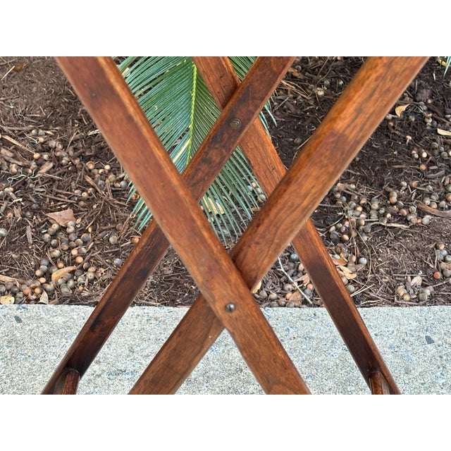 Antique Butler's Serving Tray on Stand, English Country House, Folding, Georgian Style For Sale - Image 4 of 12