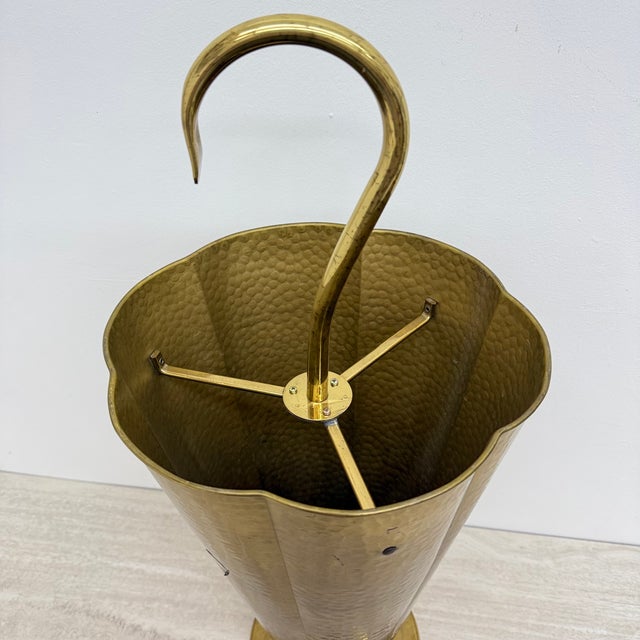 Gold Mid-Century Brass Umbrella Stand, 1970s For Sale - Image 8 of 18