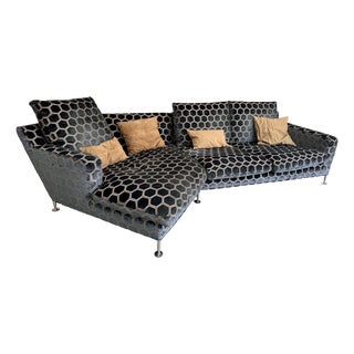 Curved Three-Seat Harry Sofa by Antonio Citterio for B&B Italia, 1995 For Sale