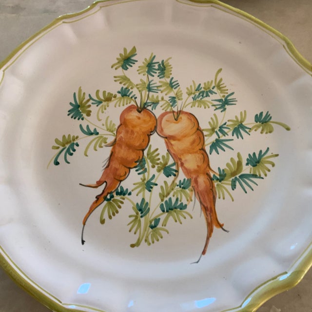 Vintage Italian Vegetable-Themed Platter With Salad Plates, 9 Piece Set For Sale - Image 10 of 13