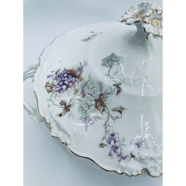 Antique Art Nouveau Porcelain Soup Tureen, 1965 For Sale - Image 4 of 15