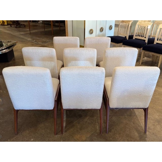 Art Deco Set of 8 Mid Century Modern Italian Art Deco Style Chairs For Sale - Image 3 of 4
