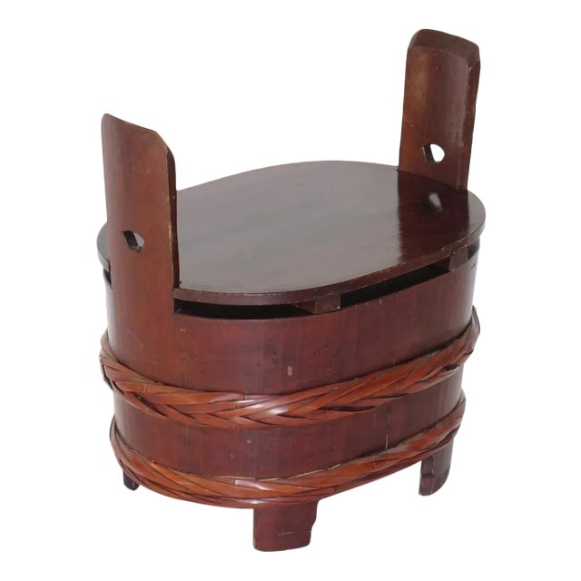 Red Lacquered Bucket For Sale