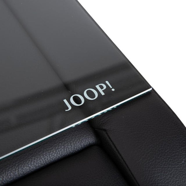 Joop! Swing Nightstand Side Table Sideboard Leather Black with Drawer and Shelf For Sale - Image 5 of 10