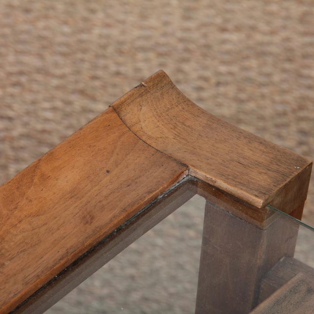 Brown Walnut Nesting Tables by Maxime Old, 1940, Set of 3 For Sale - Image 8 of 10