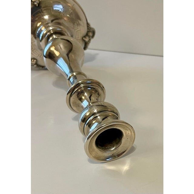 Metal Danish Hallmarked Silver Candle Holders, a Pair For Sale - Image 7 of 13