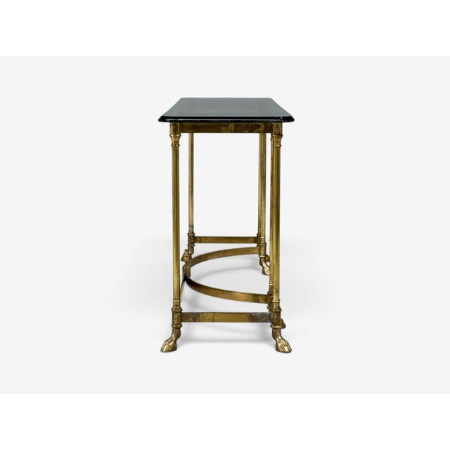 Metal LaBarge, German Modern, Console Table, Brass, Glass, Germany, 1970s For Sale - Image 7 of 15