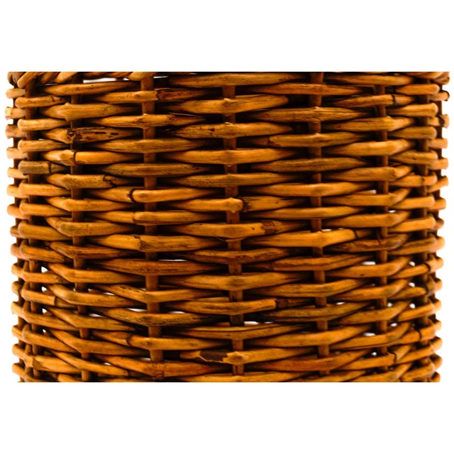 Mid-Century Modern Rattan Basket, Italy, 1960s For Sale - Image 9 of 10