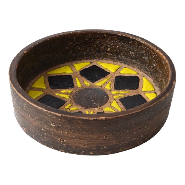 Diamond Pattern Bowl by Aldo Londi for Bitossi For Sale