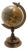Vintage Italian Decorative Desktop Globe with Fiammato Wood Base, 1970s For Sale