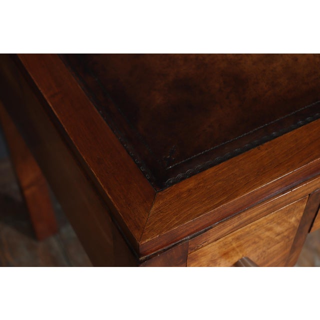 French Art Deco Walnut Writing Desk, 1930 For Sale - Image 6 of 17
