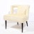 Wood Mid Century Modern Cutout Barrel Back Chair in Pearl Holly Hunt Ecriture Velvet For Sale - Image 7 of 13