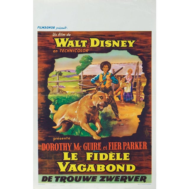 Walt Disney The Faithful Vagabond, 1957 Original color poster On vellum, 35 x 54 cm (approx. 14 x 21 inches) Printed by...