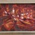 Textile Modern Abstract Oil Painting, Fire Red, Signed, 1966, 19x13 in Mid-Century For Sale - Image 7 of 15