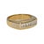 Estate Gents Two Tone Gold Diamond Wedding Band. This beautiful two tone 14 karat gold men's ring features 7 princess cut...