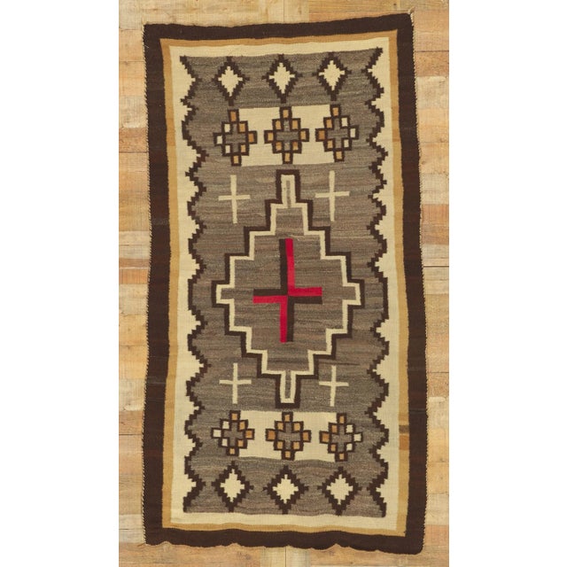 Textile Vintage Ganado Navajo-Style Kilim Rug - 03'09 X 07'01 For Sale - Image 7 of 8