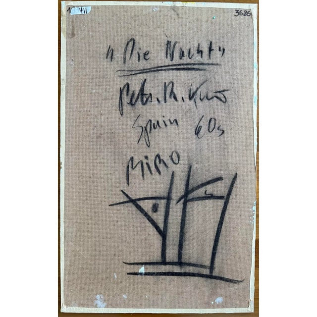 1960s Titled Miróvian Style Original 1967 Peter Keil Painting For Sale - Image 5 of 5