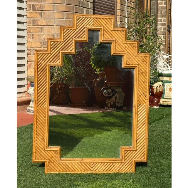 Iconic “Shanghai” mirror, designed and produced by Vivai del Sud (Italy) in the 1970s, one of the most renowned Italian...