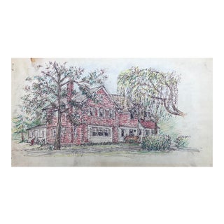 1960s Nathan Kredenser Architectural Rendering For Sale