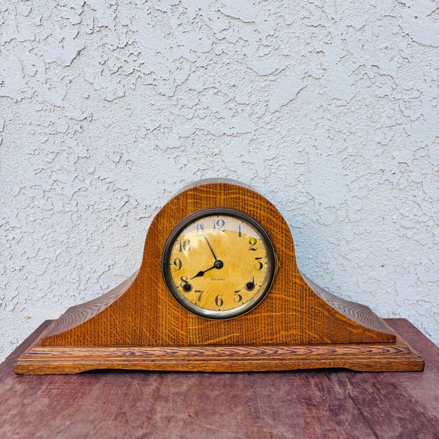 This is a wonderful Mechanical Chime Gilbert Mantel Clock from the 1890s. It has the date "April 1896" inscribed on its...