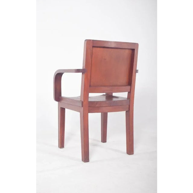 Portuguese Mahogany Desk Armchair, 1920s For Sale - Image 6 of 11