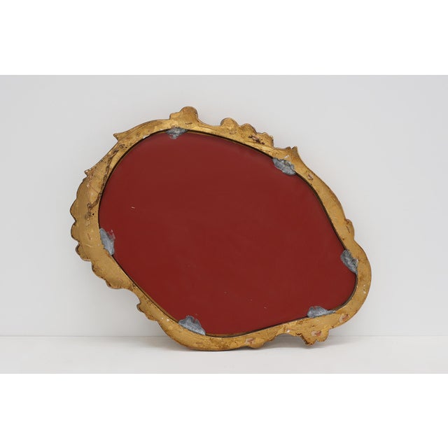 Rococo Style Gilt Mirror with Floral Garlands, Italy, 1950s For Sale - Image 9 of 11