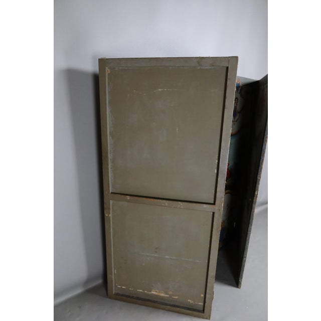 Blue Screen with Oil Painting, 1800s For Sale - Image 8 of 12