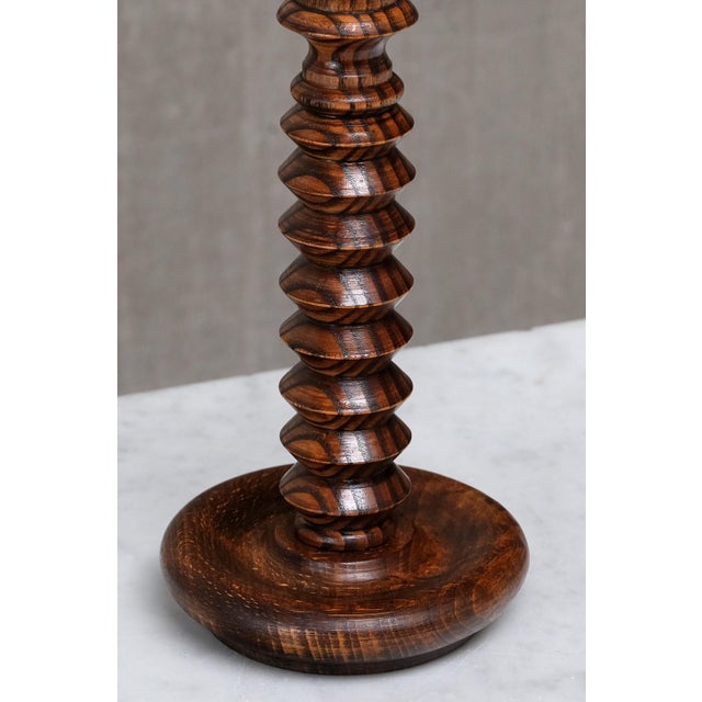 Sculptural Table Lamp in Ash Wood attributed to Charles Dudouyt, France, 1950s For Sale - Image 4 of 11