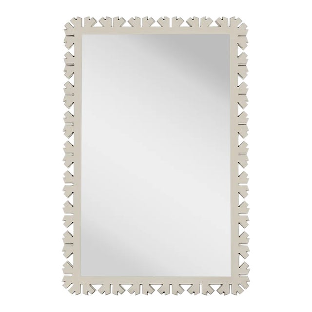 Fleur Home Audubon Bamboo Sticks Rectangle Mirror in Useful Gray, 35.5x50.5 For Sale