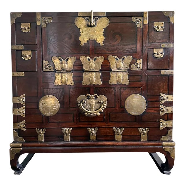 Fine Antique Korean Wedding Bandaji Chest Joseon Dynasty For Sale