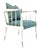 Modern Caracole Blue Silk Finesse Chair For Sale