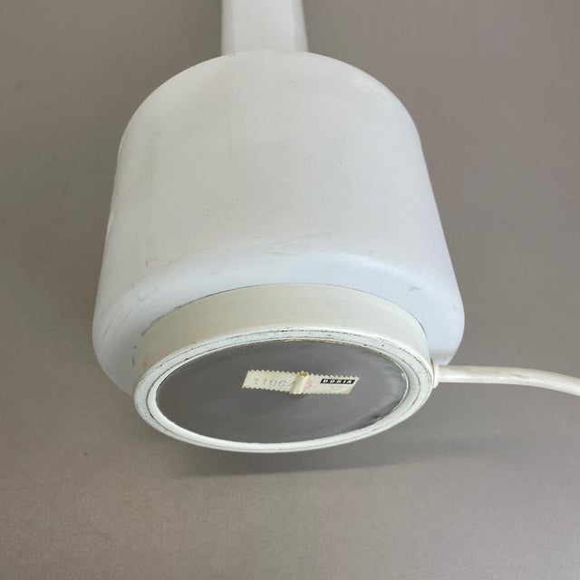 Modernist White Satin Glass Table Light Base from Doria Lights, Germany, 1970s For Sale - Image 13 of 15