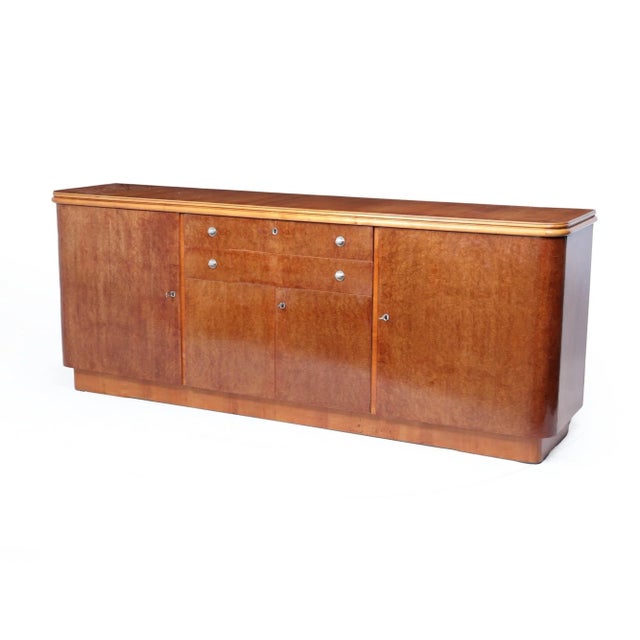 French Art Deco Sideboard in Burr Maple and Cherry, 1930s For Sale - Image 17 of 17