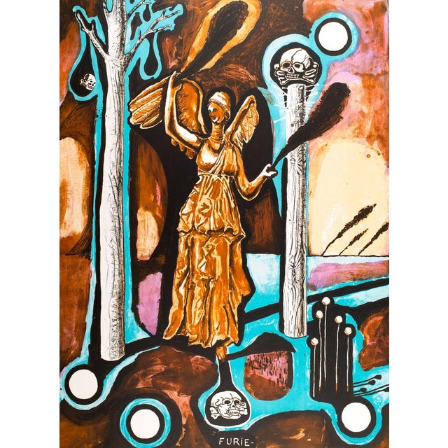 Damien Deroubaix Furie, 2017 Original 9-colour lithograph on Arches paper 400g Edition of 35 copies, signed dated and...