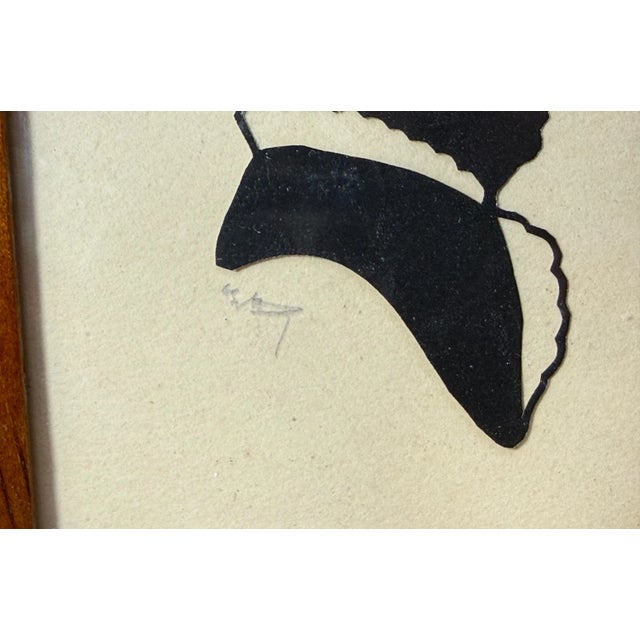 19th Century Antique Pair Handmade Martha George Washington Silhouette Cutout Portrait Art For Sale - Image 5 of 9