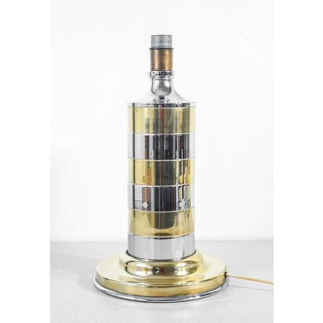 Chromed Metal Table Lamp, 1970s For Sale - Image 6 of 9