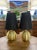2020s Contemporary Kate Spade “Don’t Burst My Bubble” Lamps in Brushed Gold With Black Shades - a Pair For Sale - Image 5 of 5