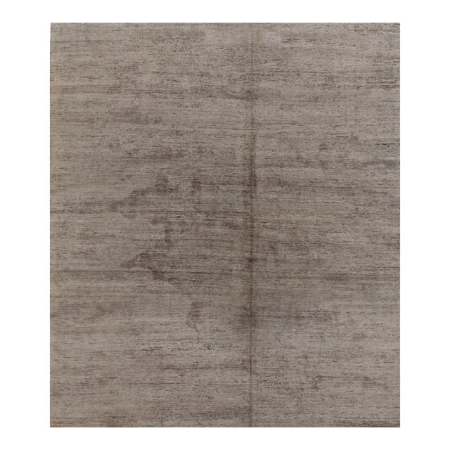 Rug & Kilim’s Modern Textural Rug in Neutral Taupe and Gray Tone-on-Tone -13x15 For Sale