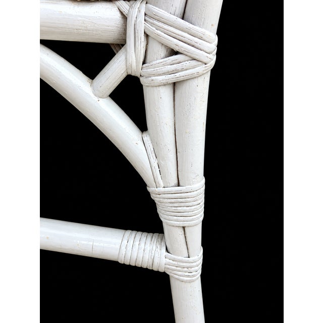 Vintage Henry Link for Lexington Rattan & Wicker Cathedral Dining Chairs - Set of 6 For Sale In Naples, FL - Image 6 of 9