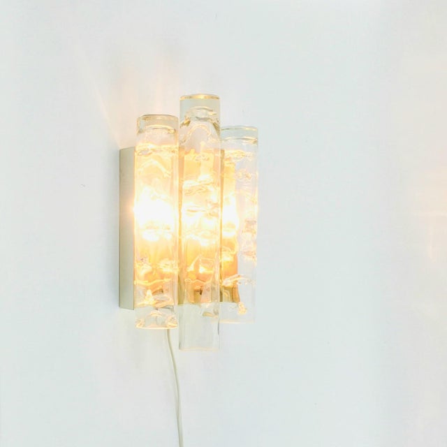 Large Mid-Century Modern Murano Glass Wall Light from Doria, Germany, 1960s For Sale - Image 4 of 10
