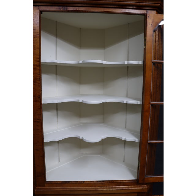 Wood D. R. Dimes Benchmark Tiger Maple Corner Cabinet For Sale - Image 7 of 18
