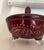 Vintage Egermann Ruby Red Bohemian Lidded Footed Candy Dish For Sale - Image 4 of 9