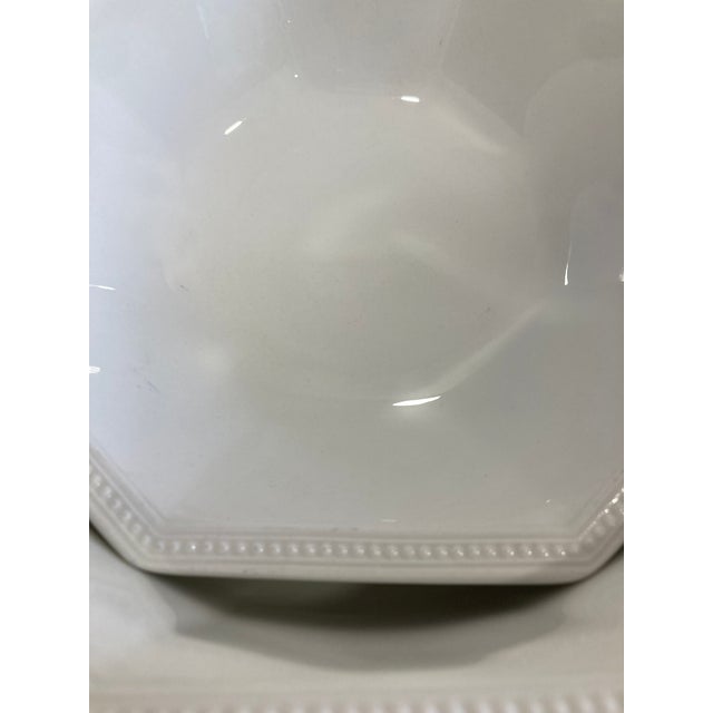 Late 20th Century Johnson Brothers England White Ironstone Octagonal Bowls – Set of 10 For Sale In Oklahoma City - Image 6 of 11
