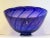1990s Signed 1991 Robinson Scott Handblown Art Glass Bowl – Iridescent Purple-Blue With Pink Spiral Pattern For Sale - Image 5 of 12