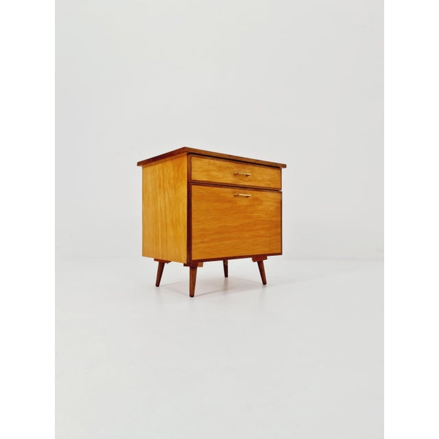 Mid-Century German Beech and Teak Nightstand from WK Möbel, 1960s For Sale - Image 6 of 11
